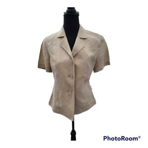 Jones New York Collection Short Sleeve Tan Blazer